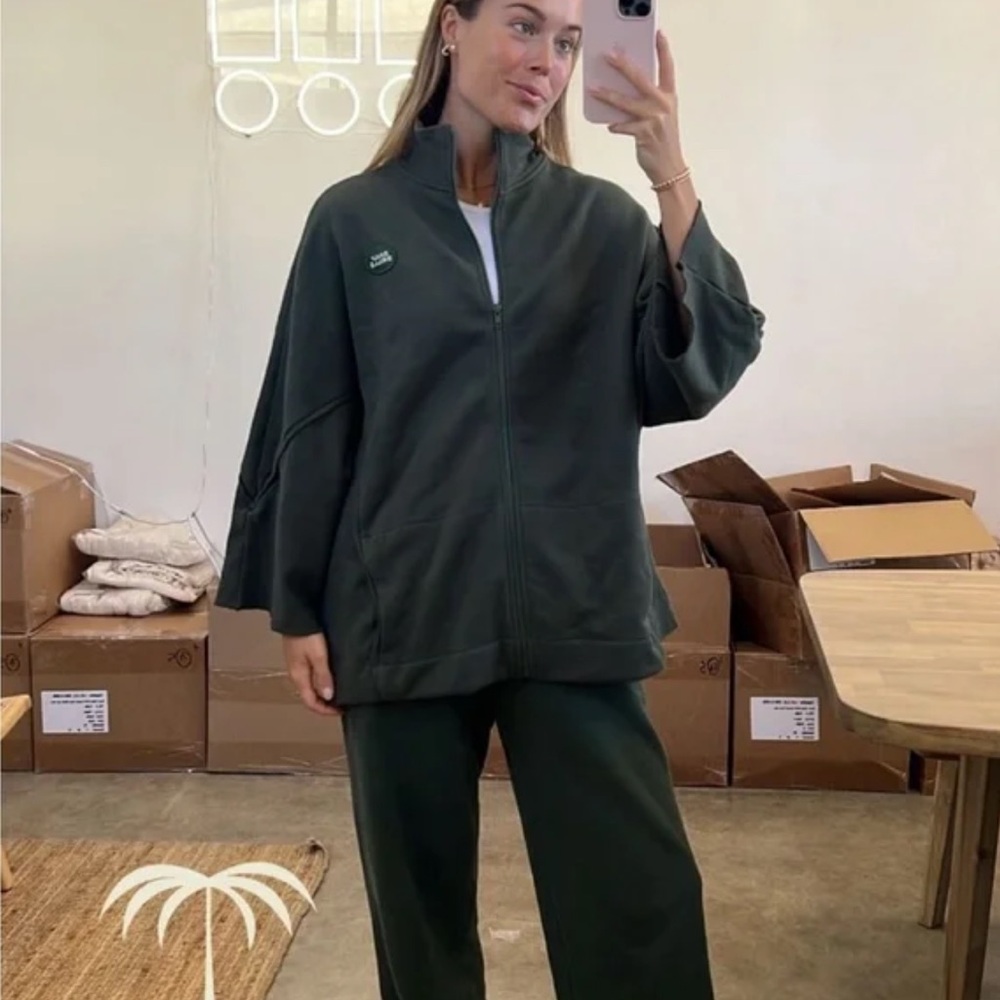 Daily Drills Zip Jacket In Patch Green